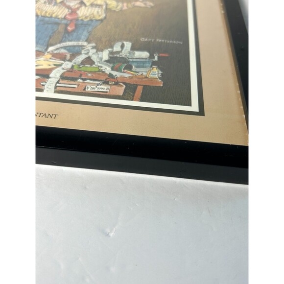 Gary Patterson The Accountant Framed Print Vintage 1980 Humor CPA 12X15" - Picture 3 of 6